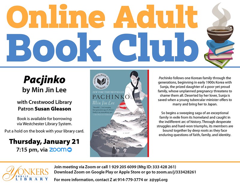 Adult Online Book Club: Pachinko by Min Jin Lee image