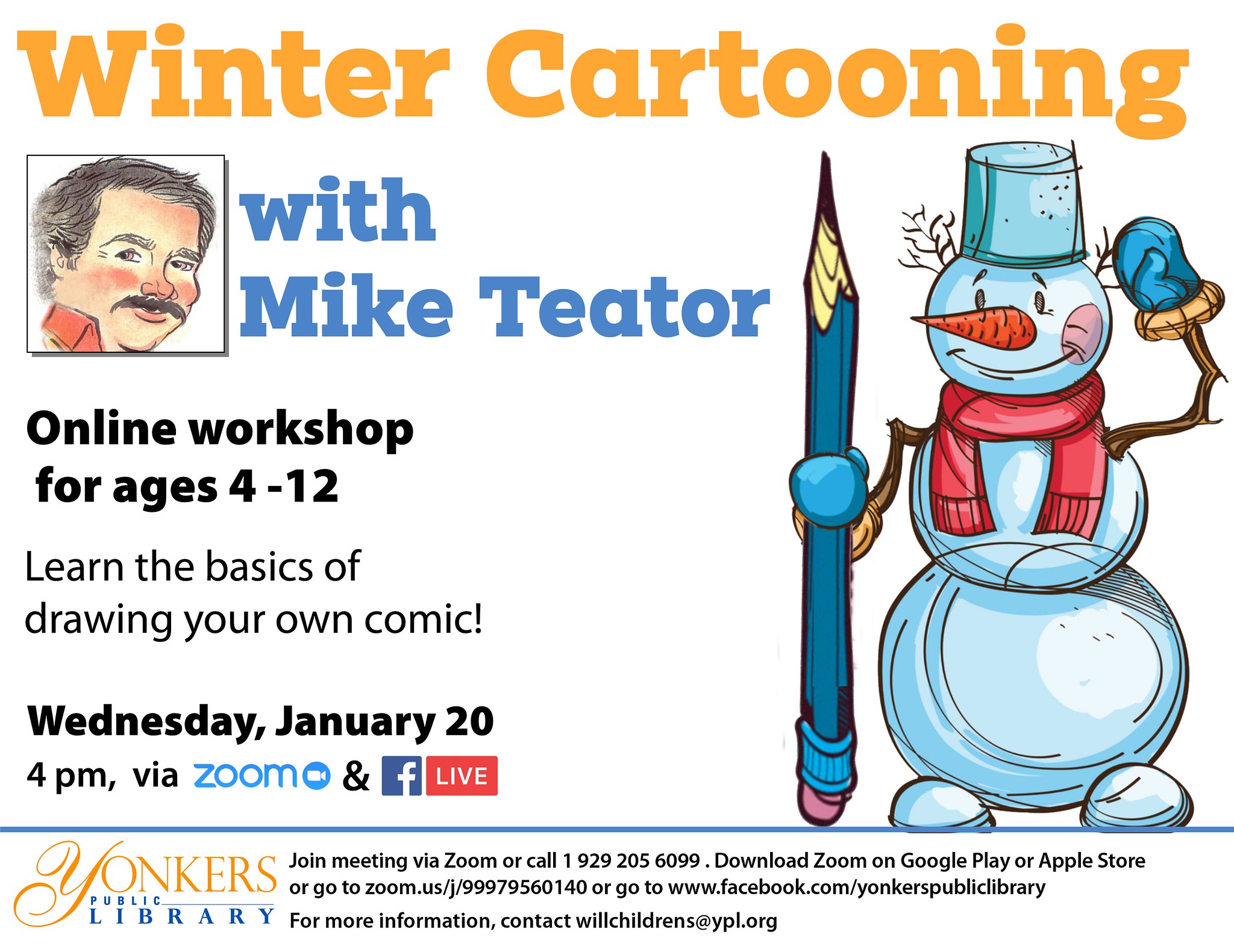 Winter Cartooning with Mike Teator image